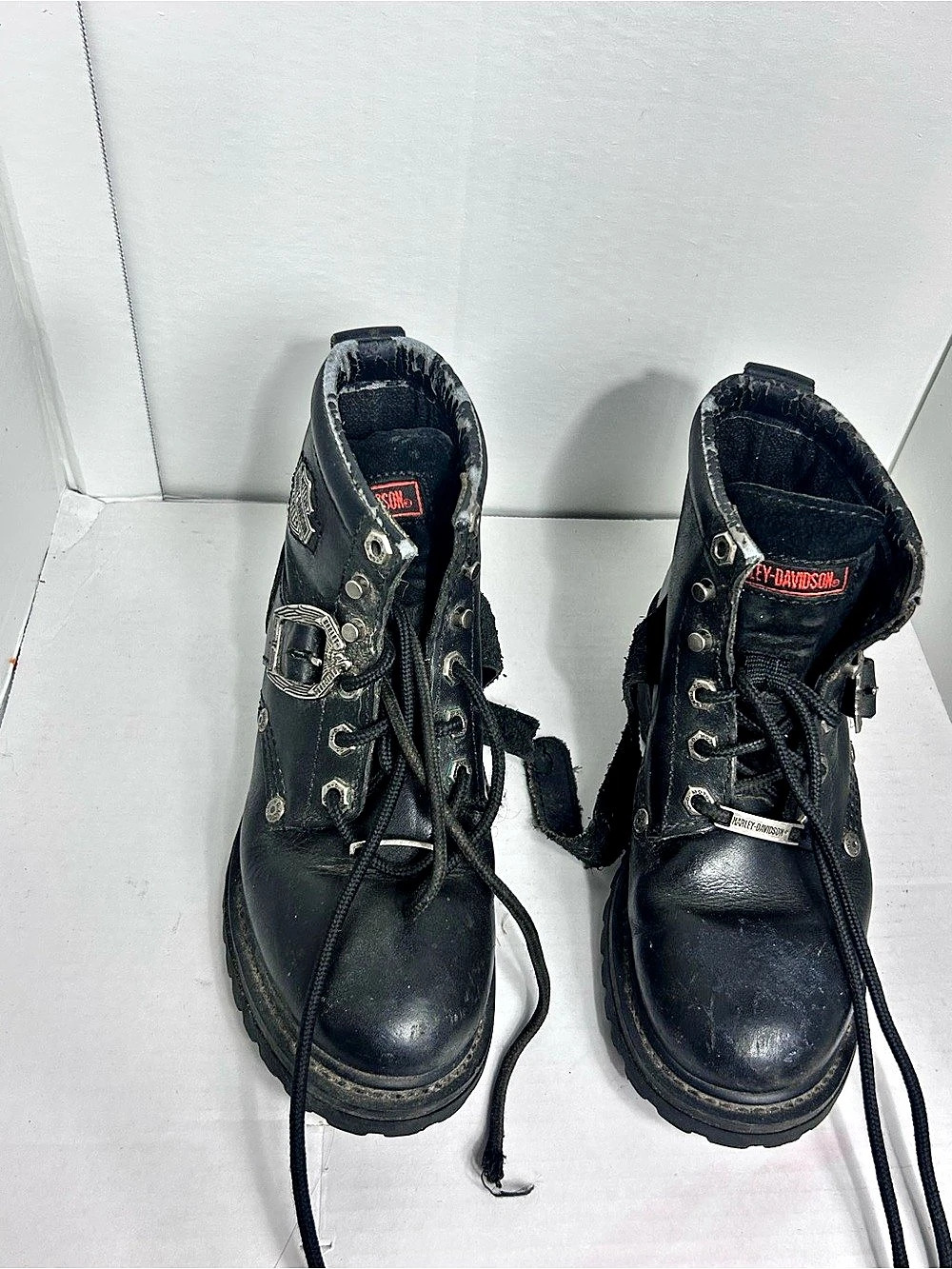 Harley-Davidson Stock No. 81024 Leather Motorcycle Boots US 6